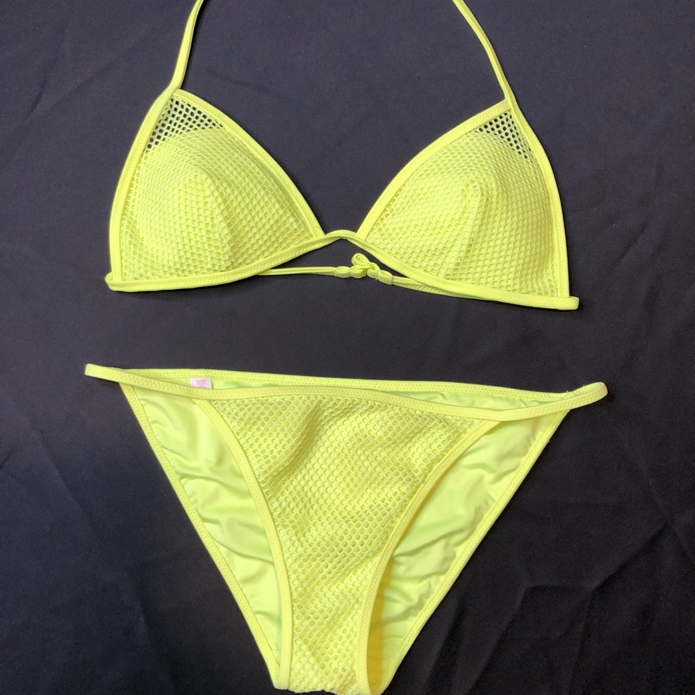 Victoria’s Secret neon yellow bikini